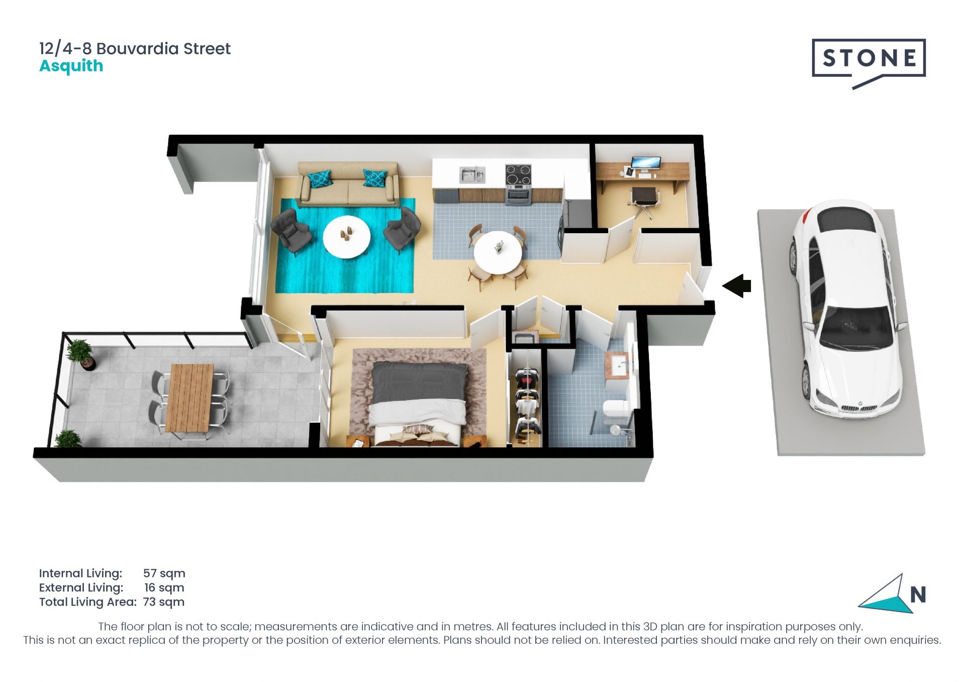 Fresh & Modern 1 Bedroom Apartment
