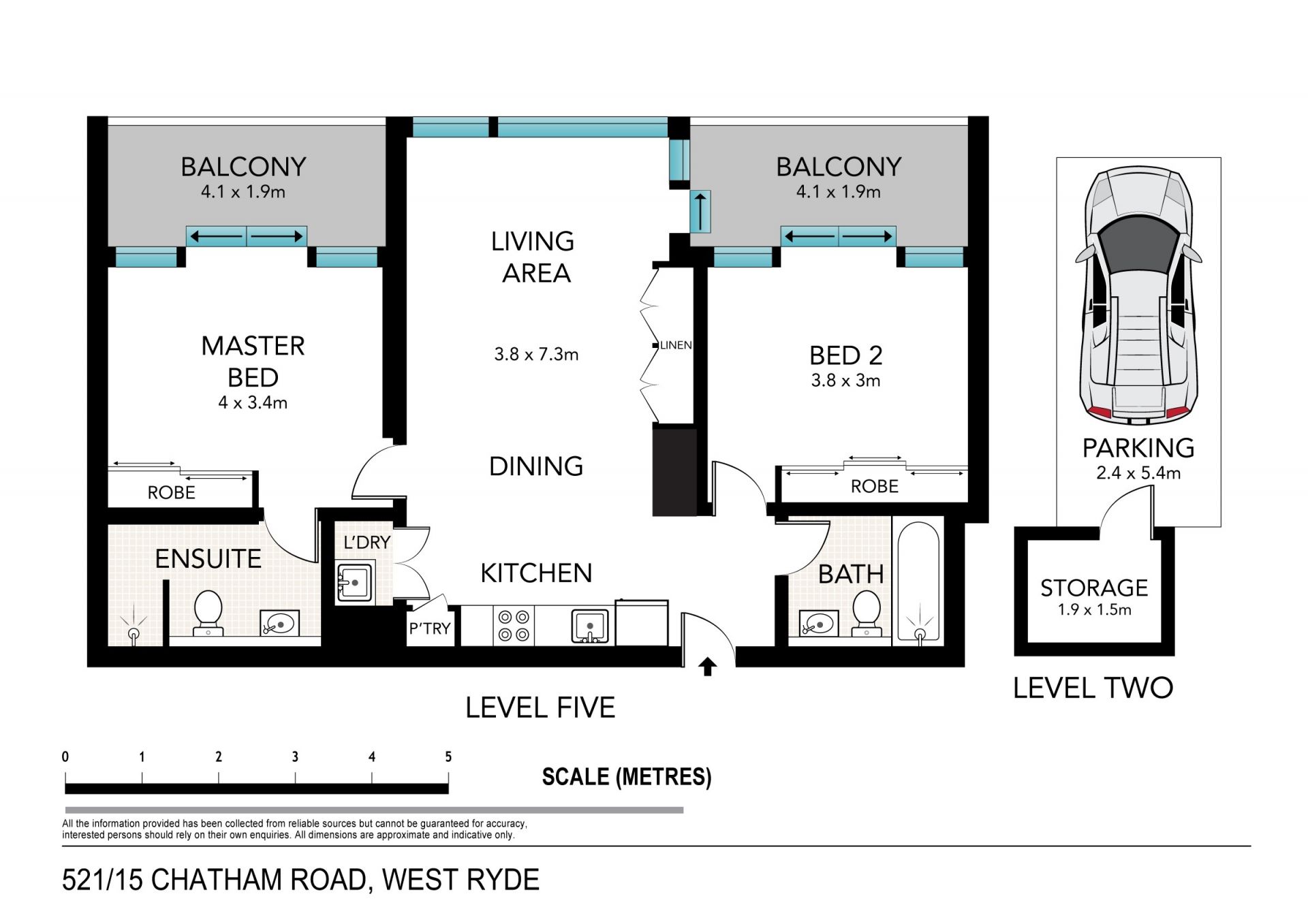 As-new apartment in central setting