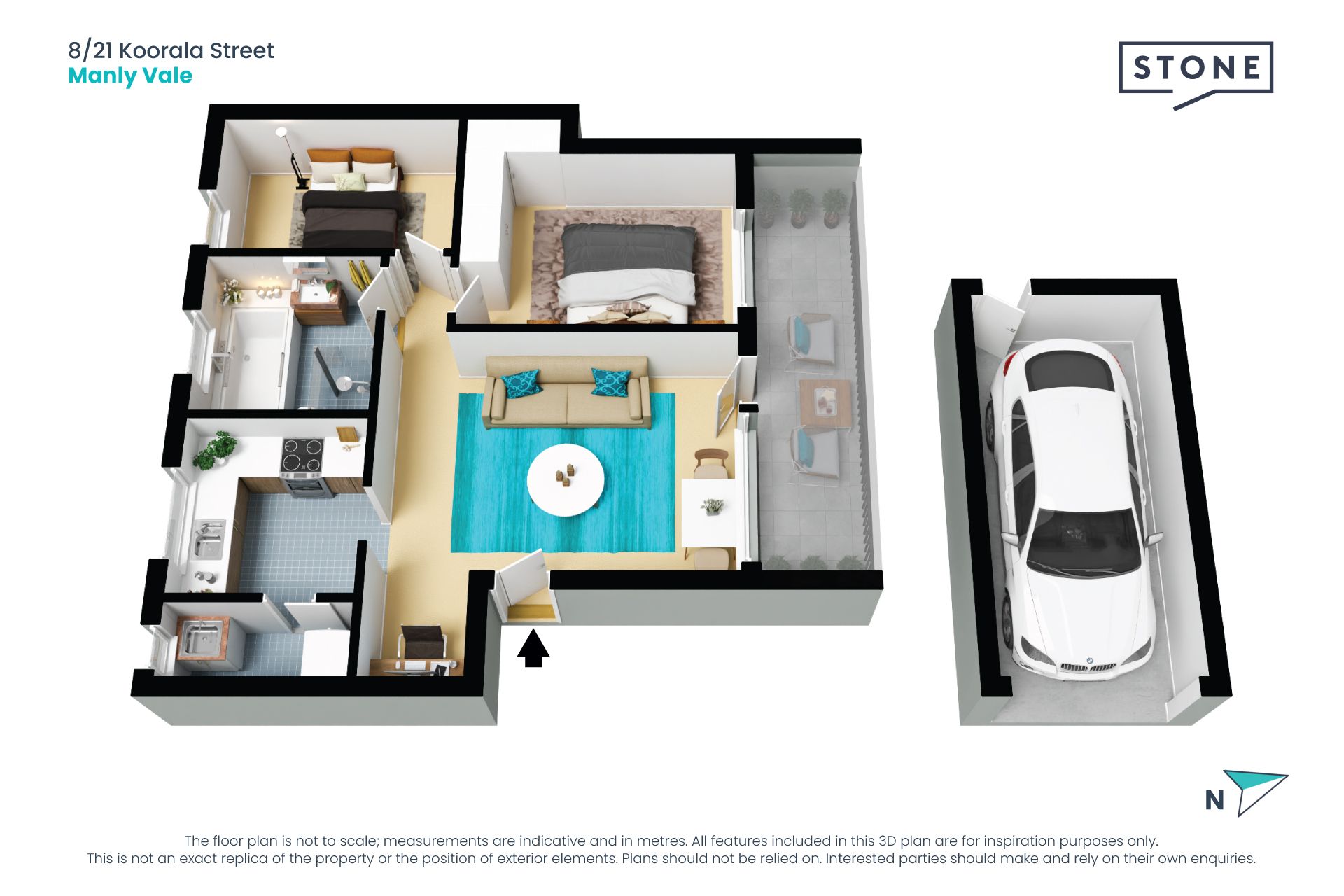 Stylish north facing apartment in a prime location