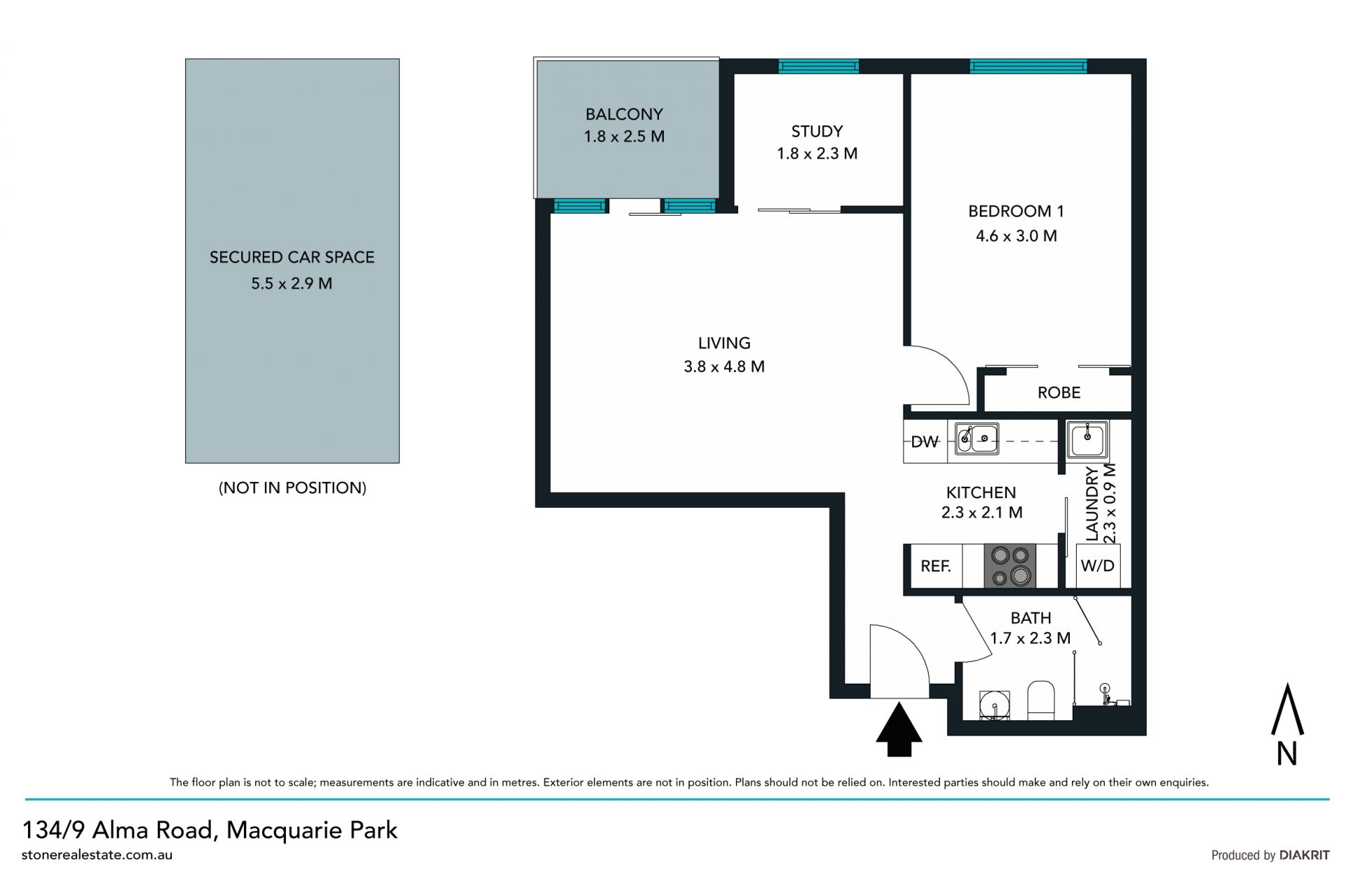 Plus Study, One Bedder with Loads of Space