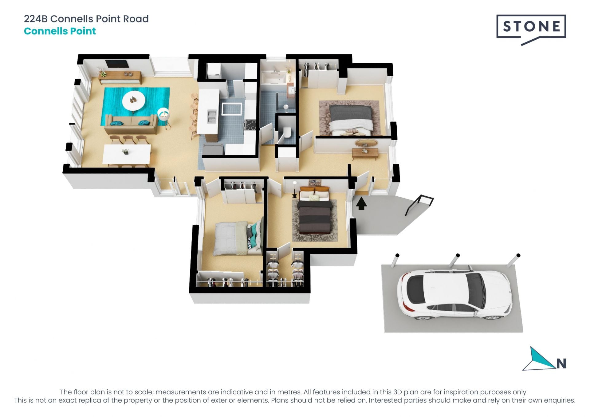 Villa-style duplex of light and convenience