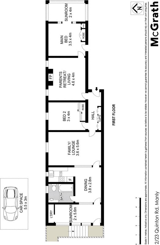 Top floor Federation apartment with ocean views