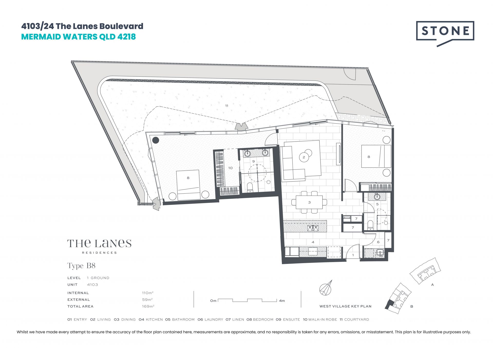 The Lanes Residences - Ground Floor Apartment with Courtyard