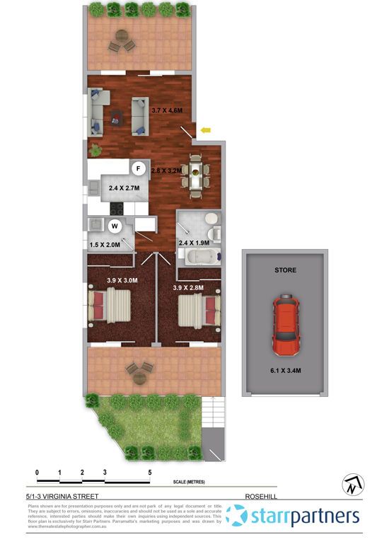 MODERN GROUND FLOOR APARTMENT - 1-3 Virginia St