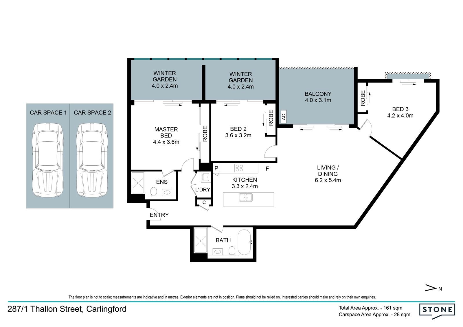 Spacious and sunny 3 bedroom apartment in central location