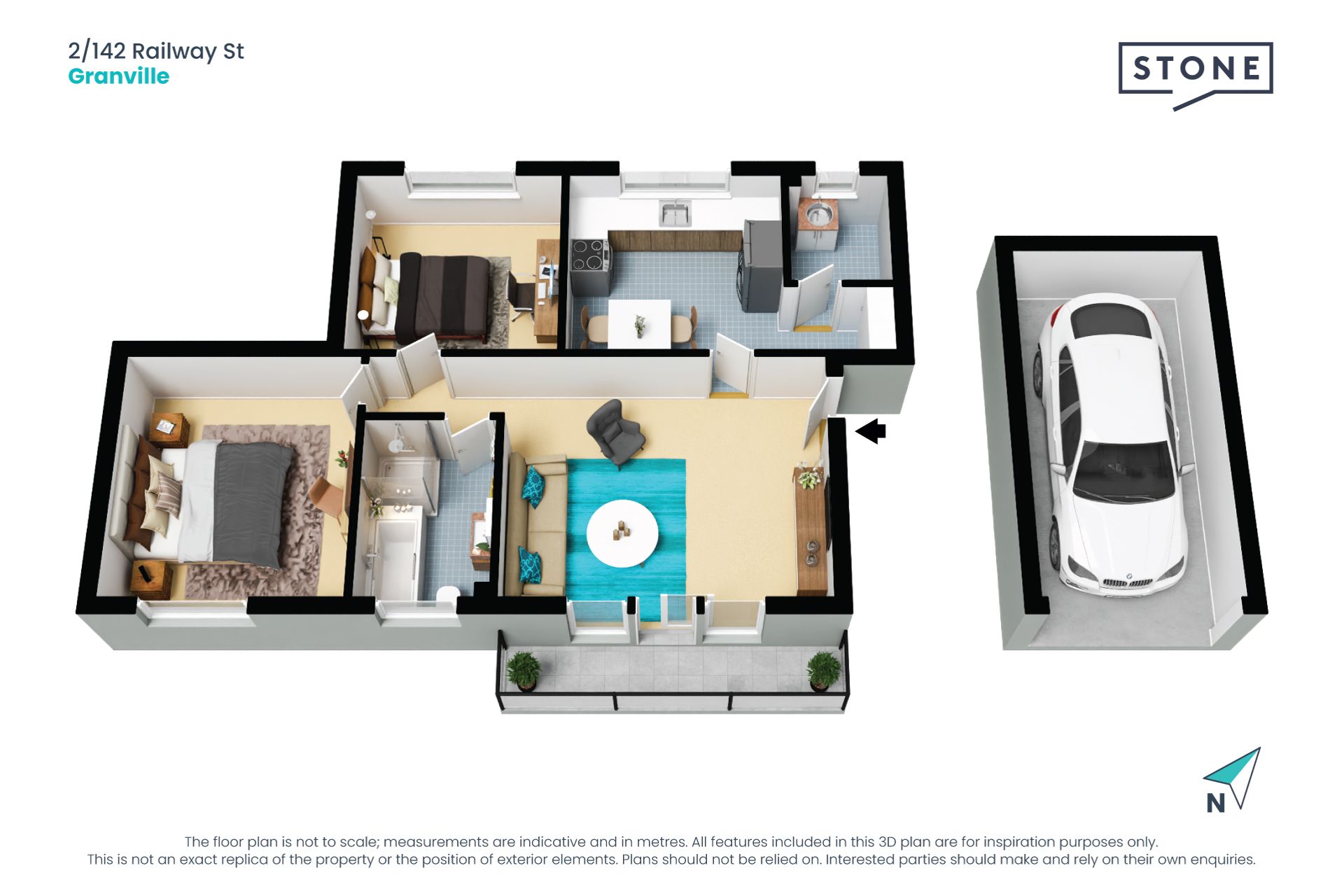 Refreshed 2 bedroom apartment