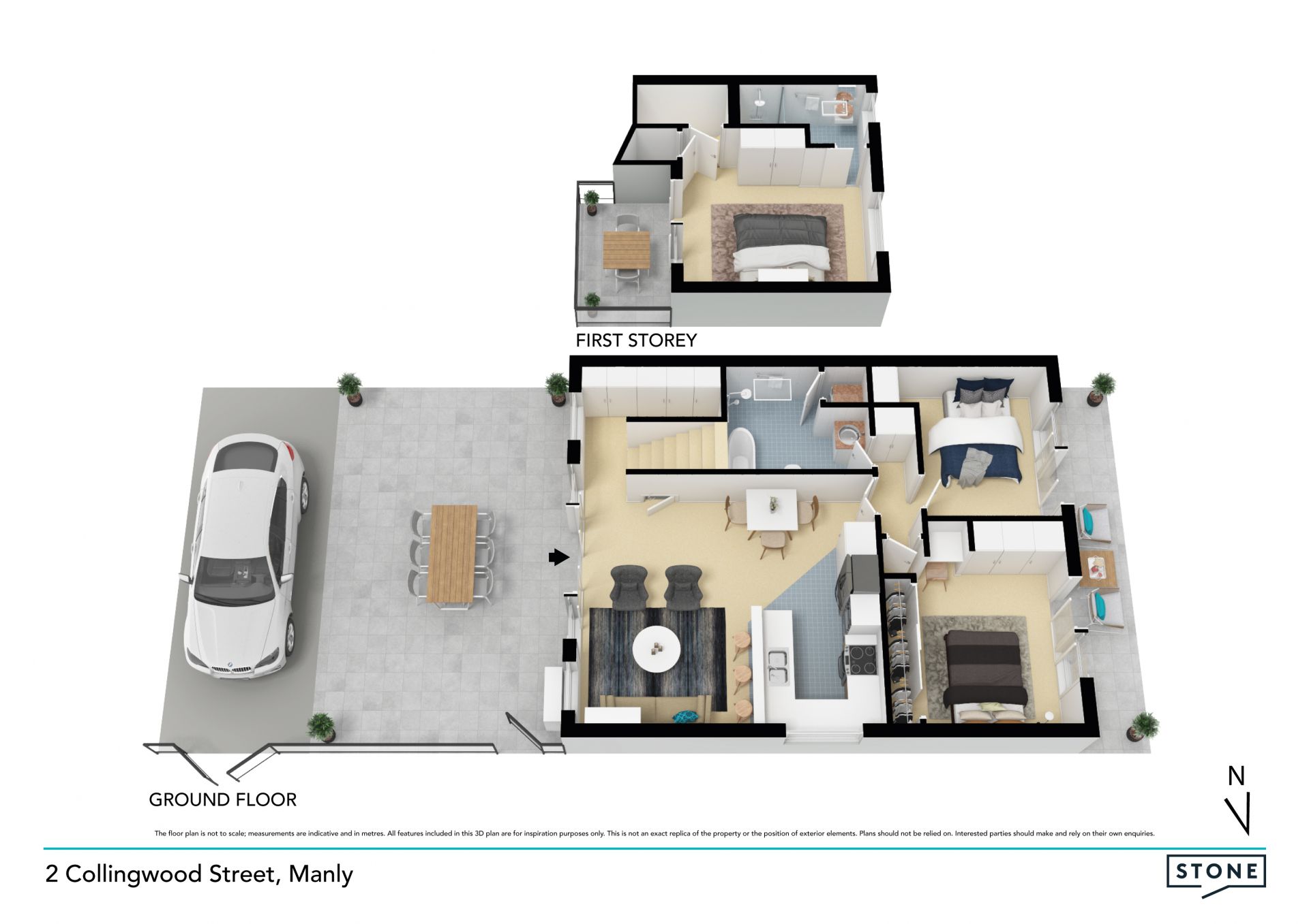 Freestanding home moments to the beach
