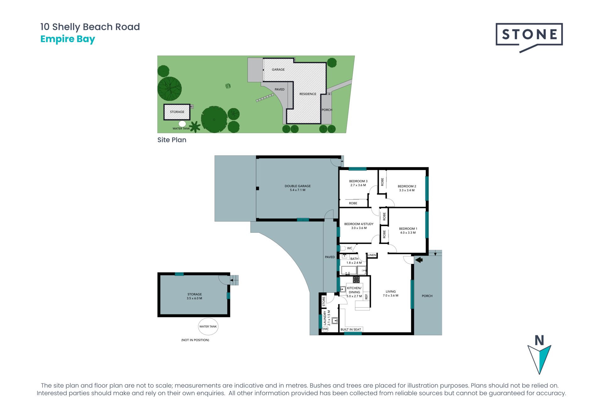 North facing waterfront reserve