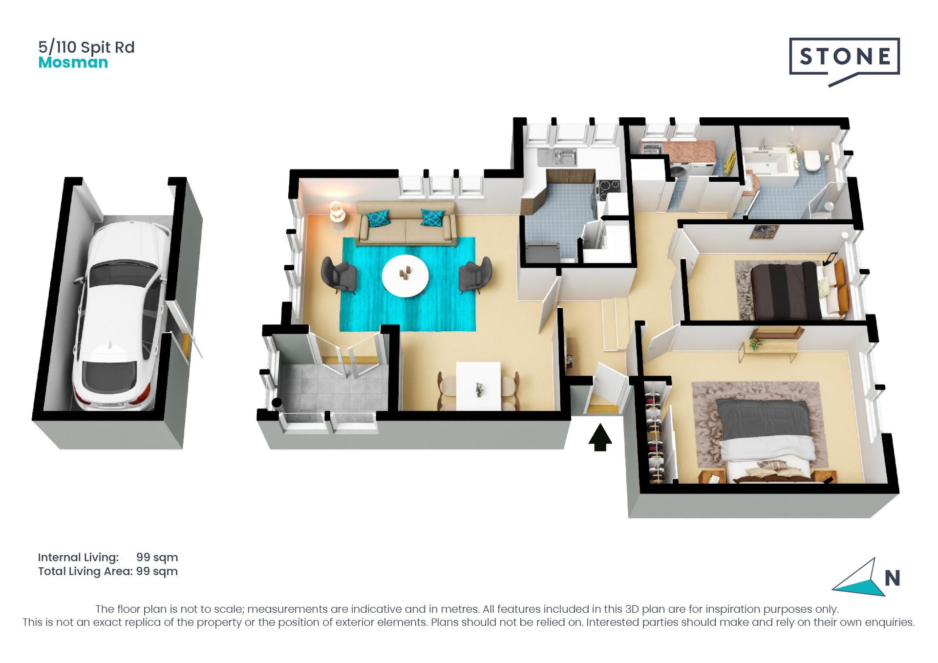 Light, oversized apartment offering potential and opportunity