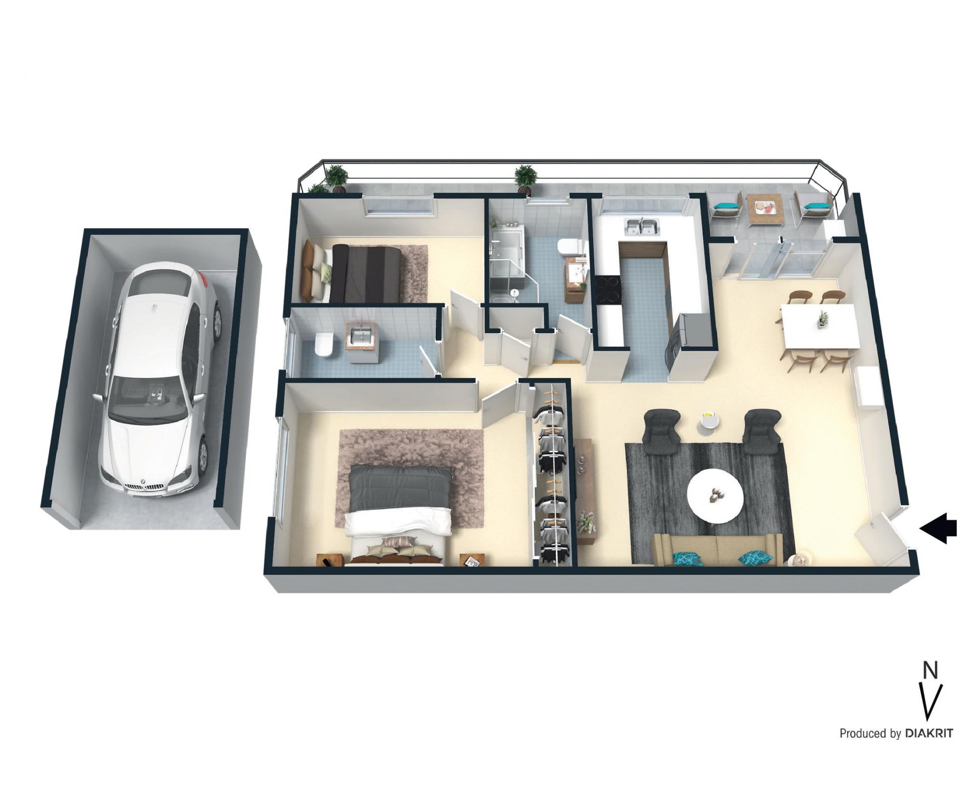 Peaceful retreat with a generous 120sqm of internal living space