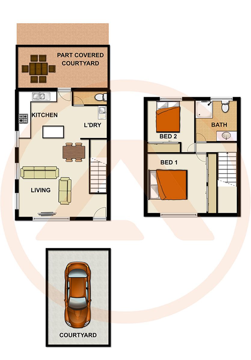 Newly renovated 2-bedroom townhouse!
