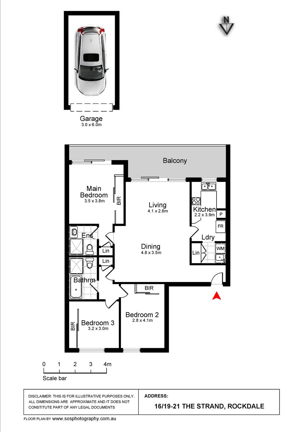 Immaculate three bedroom apartment