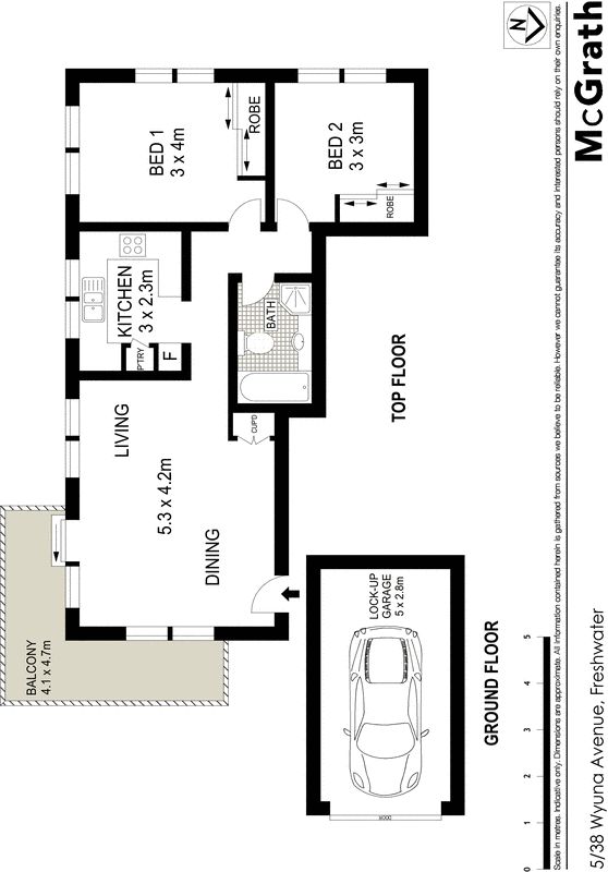 Updated top floor apartment gazing onto the park