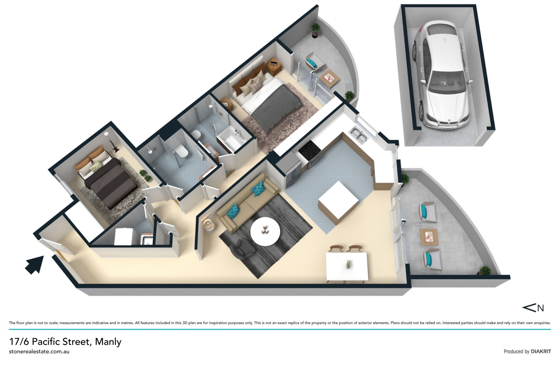 Exquisite apartment only footsteps from the beach