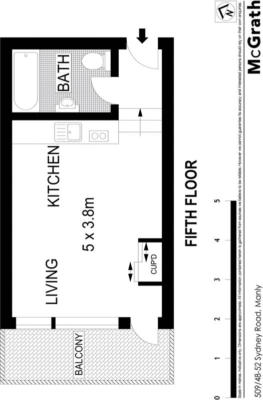 Compact studio with sweeping district views