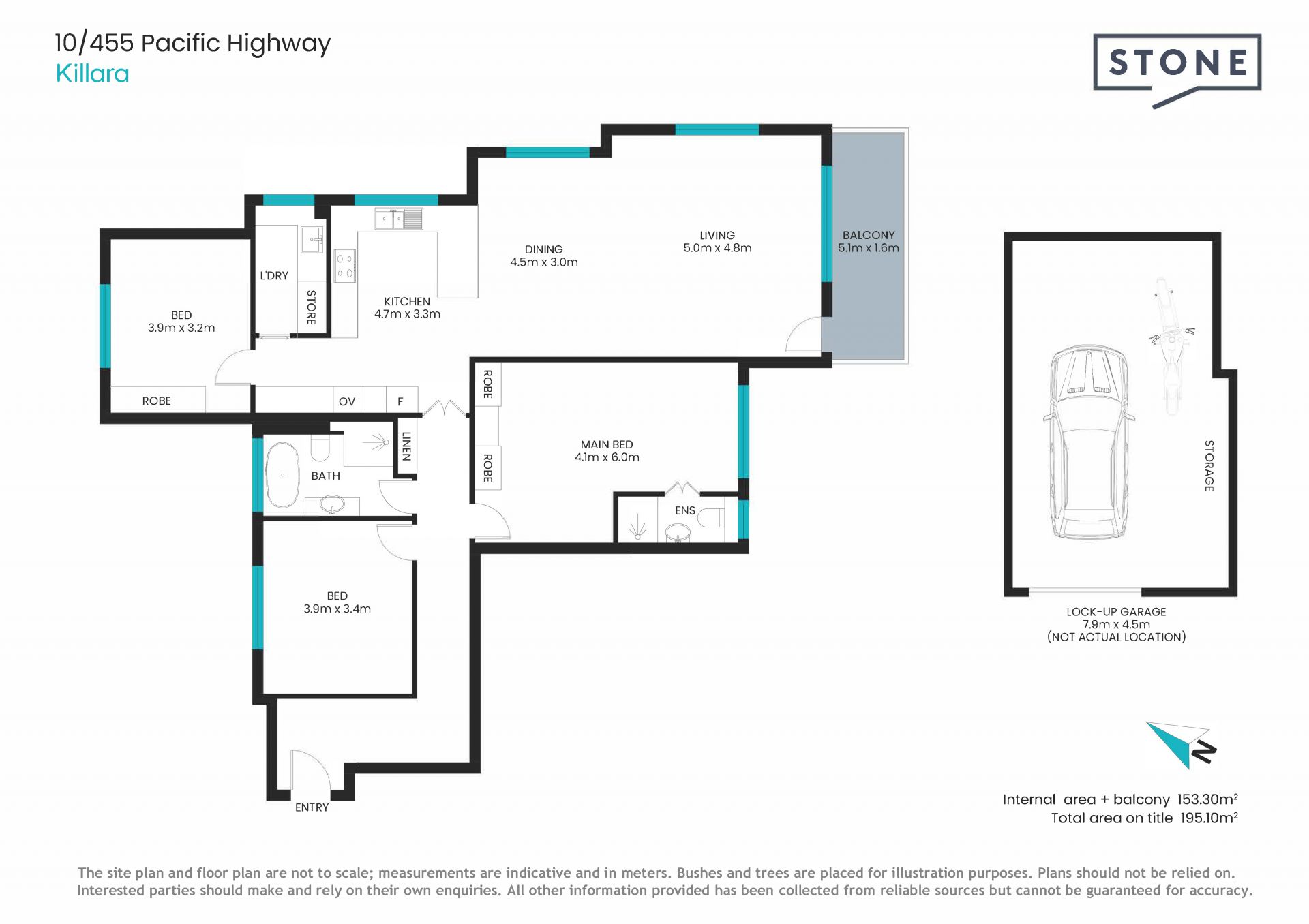 Oversized north-east facing top floor apartment in tightly-held block