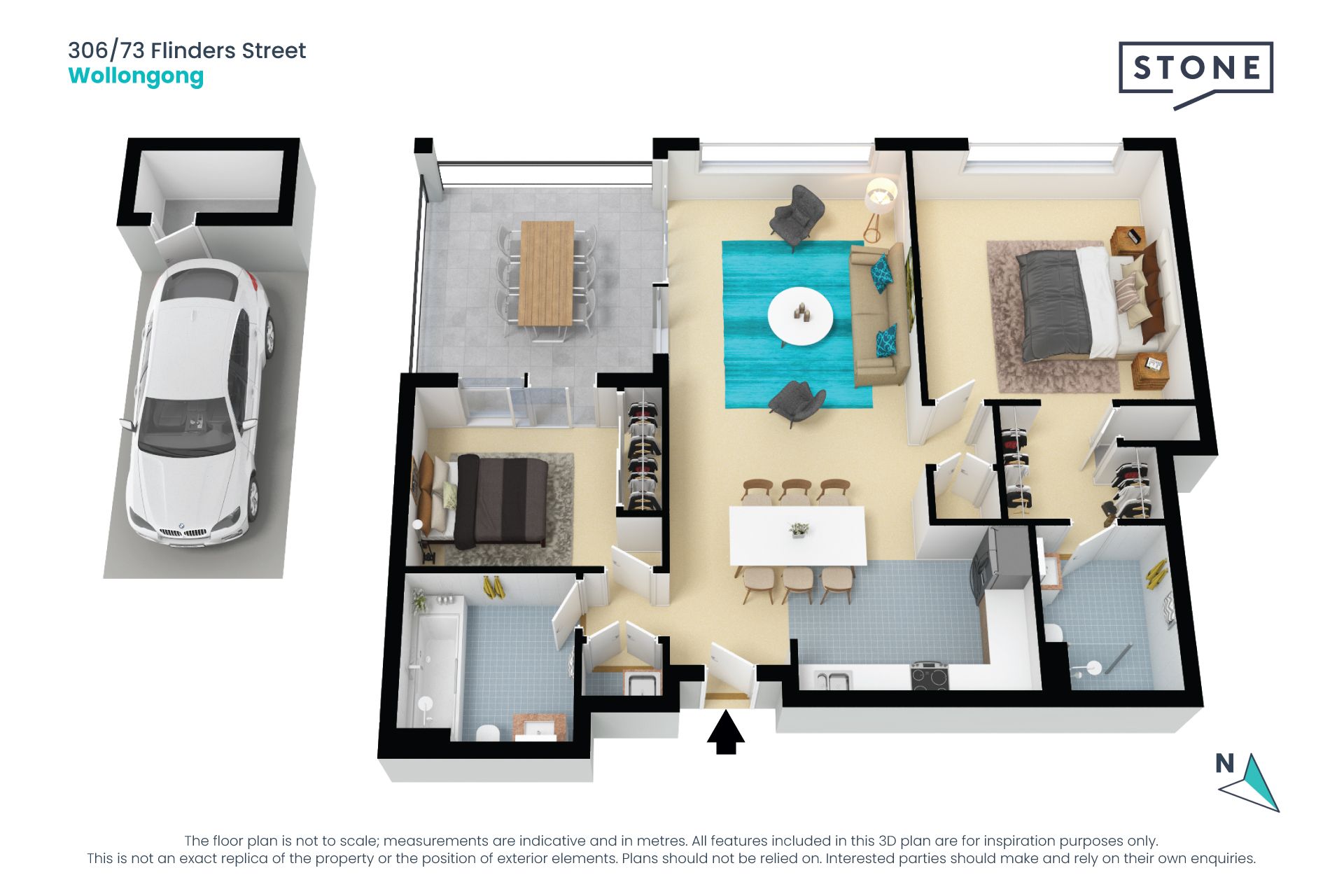 Spacious modern apartment a stroll from harbour & shopping