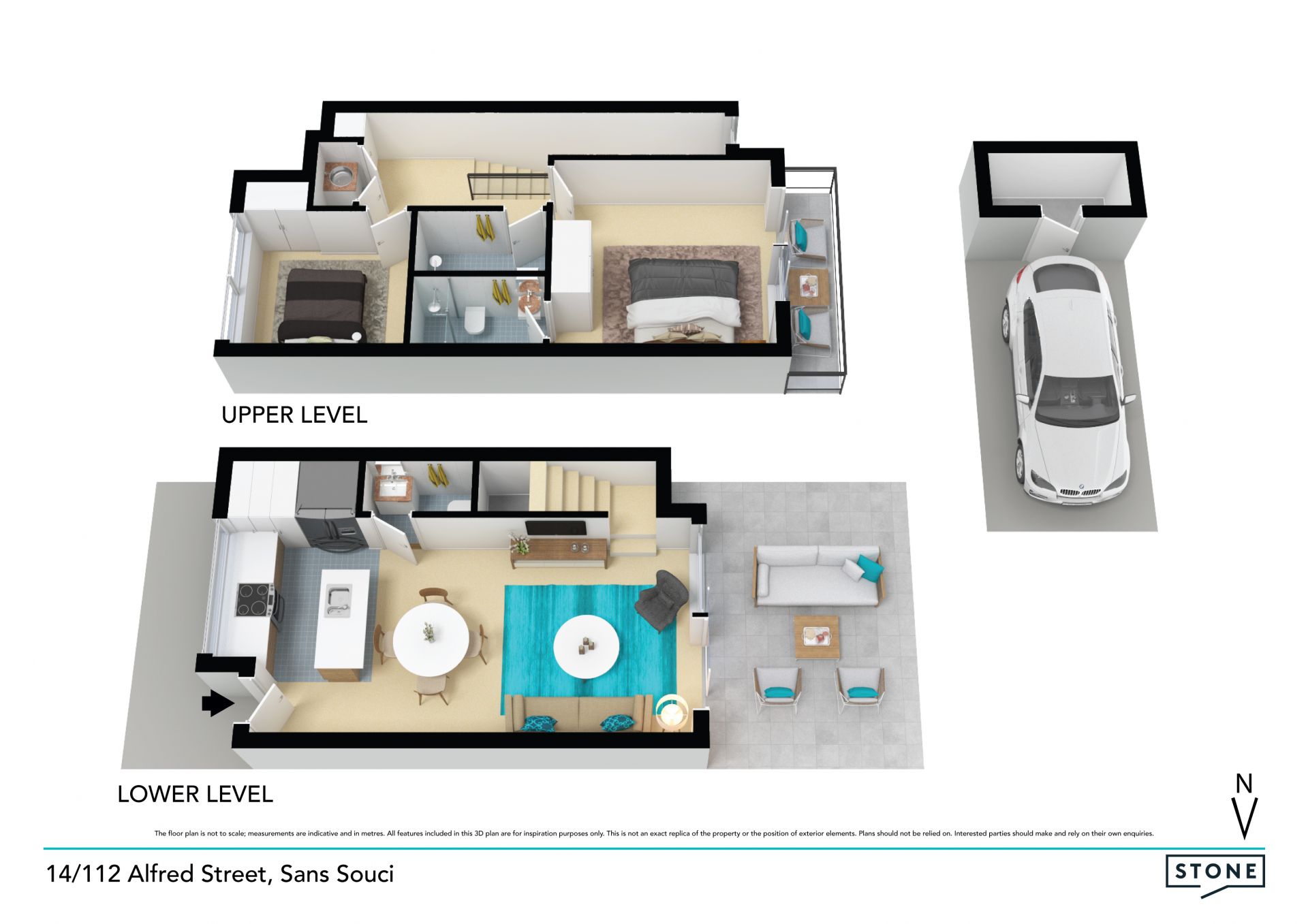 Near-new resort townhouse meters from the beach