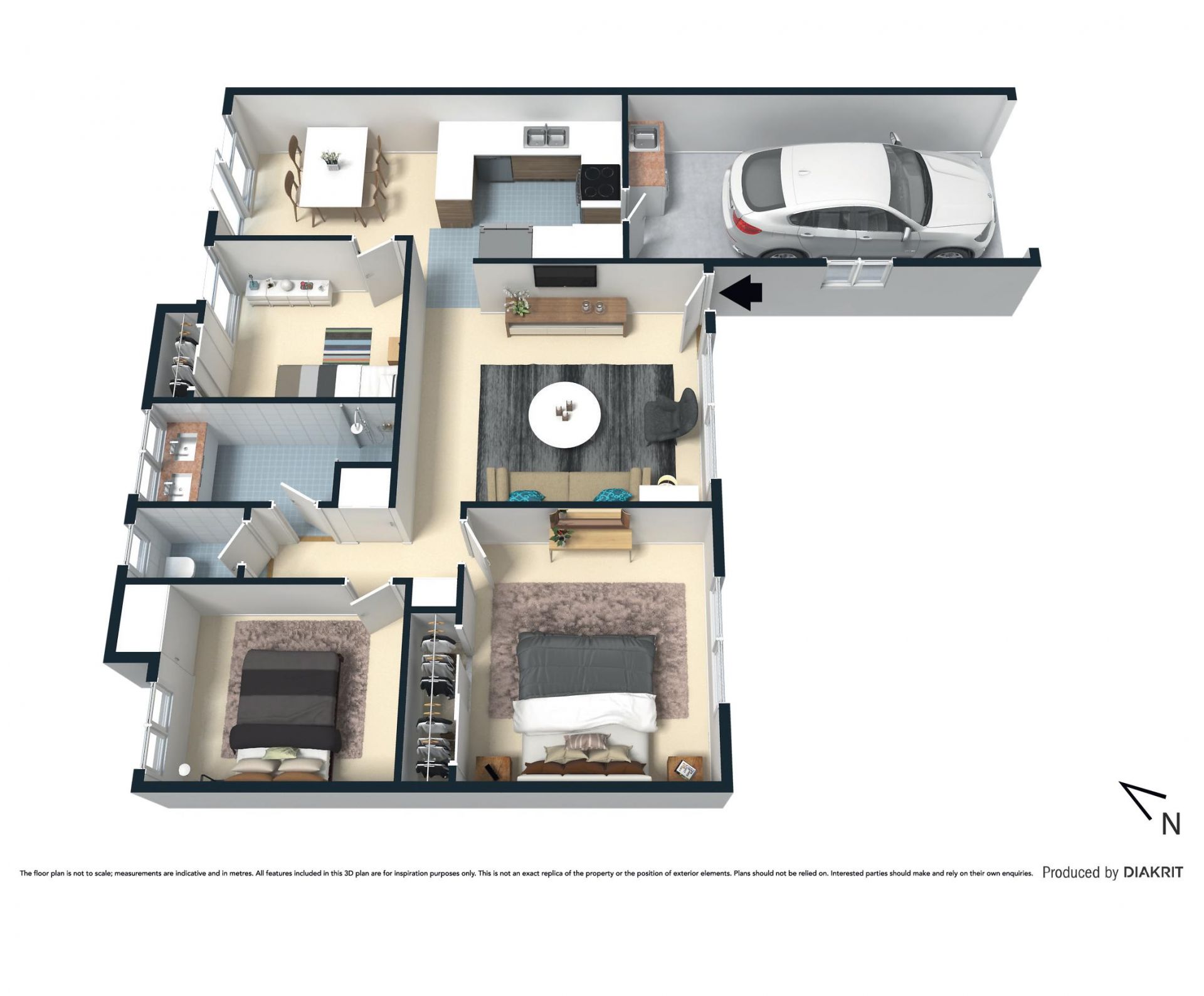Cracking duplex with big backyard and pool