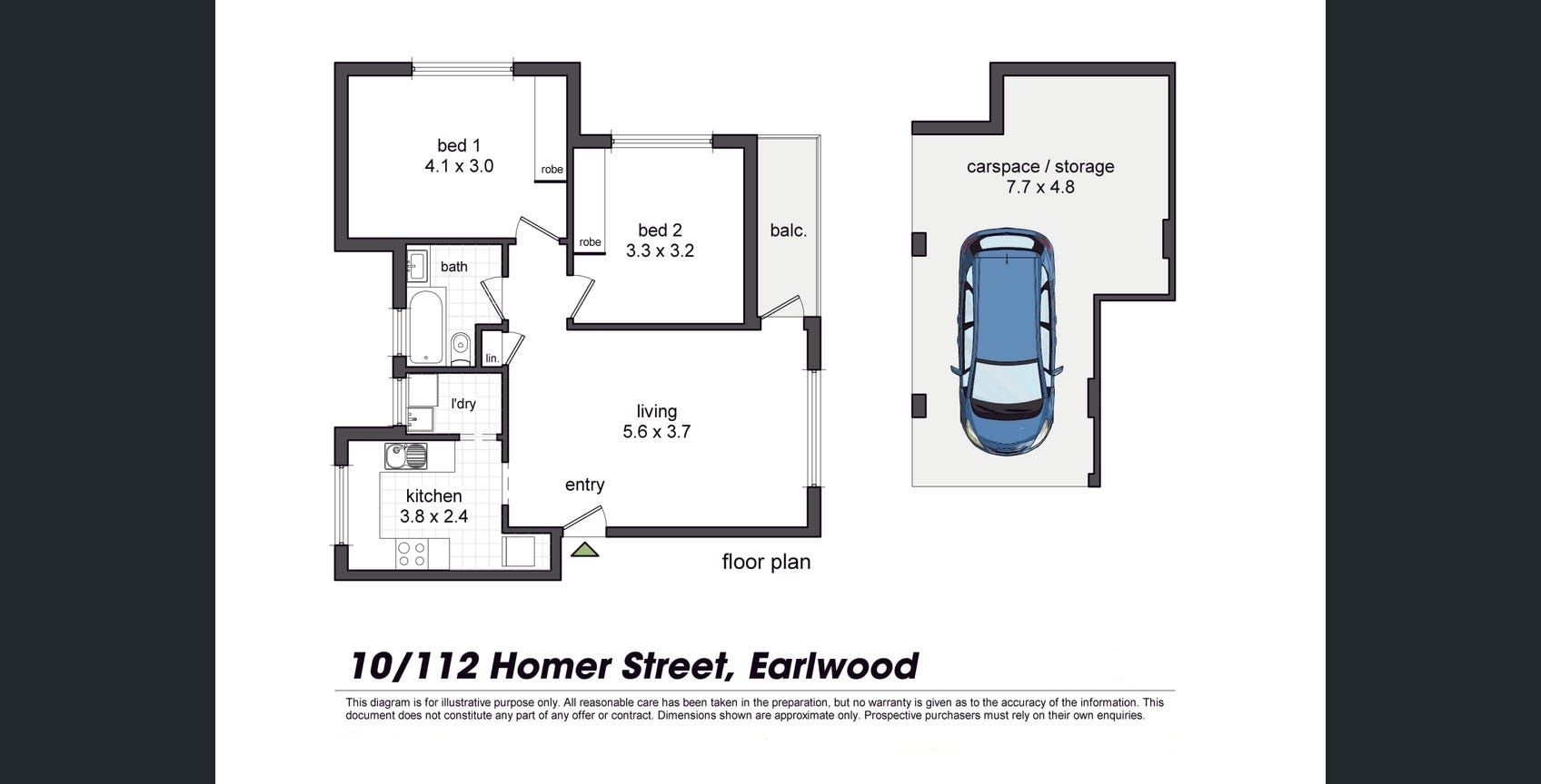 Updated Apartment with District Views
