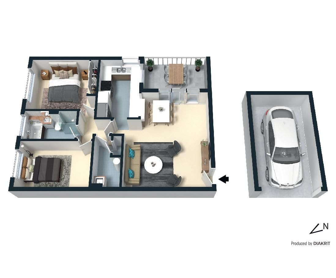 Top floor apartment in bayside pocket