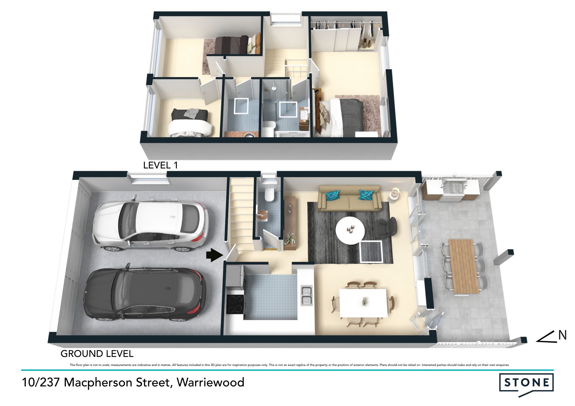 Modern town home with only one common wall