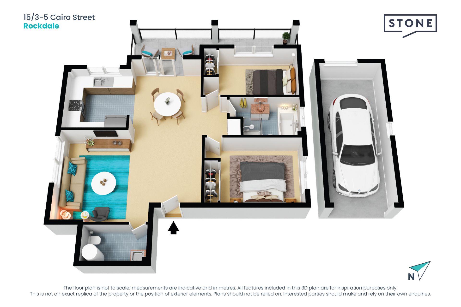 Roomy and refreshed top-floor apartment