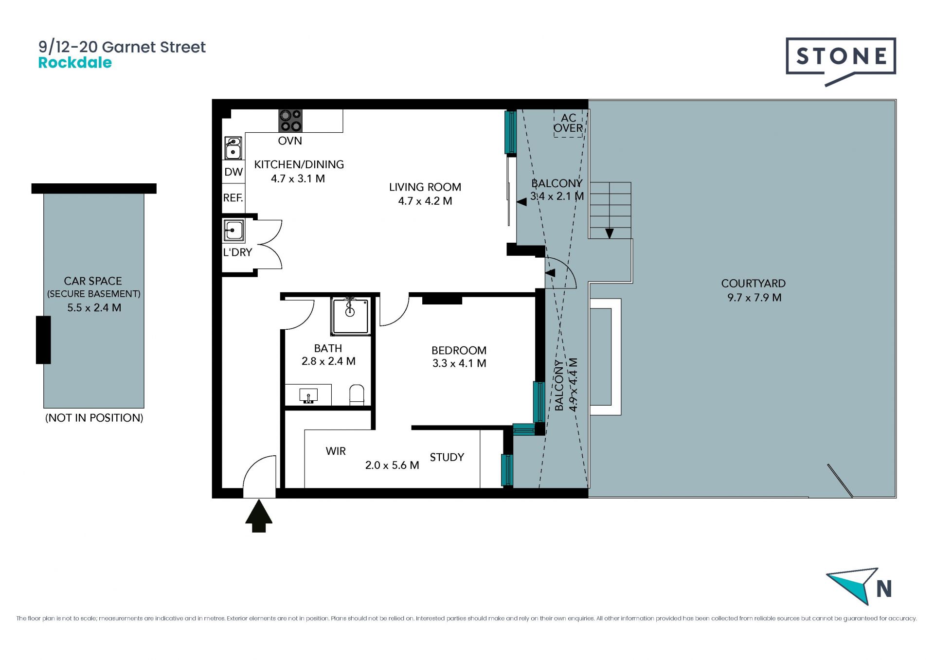Spacious and sleek garden apartment