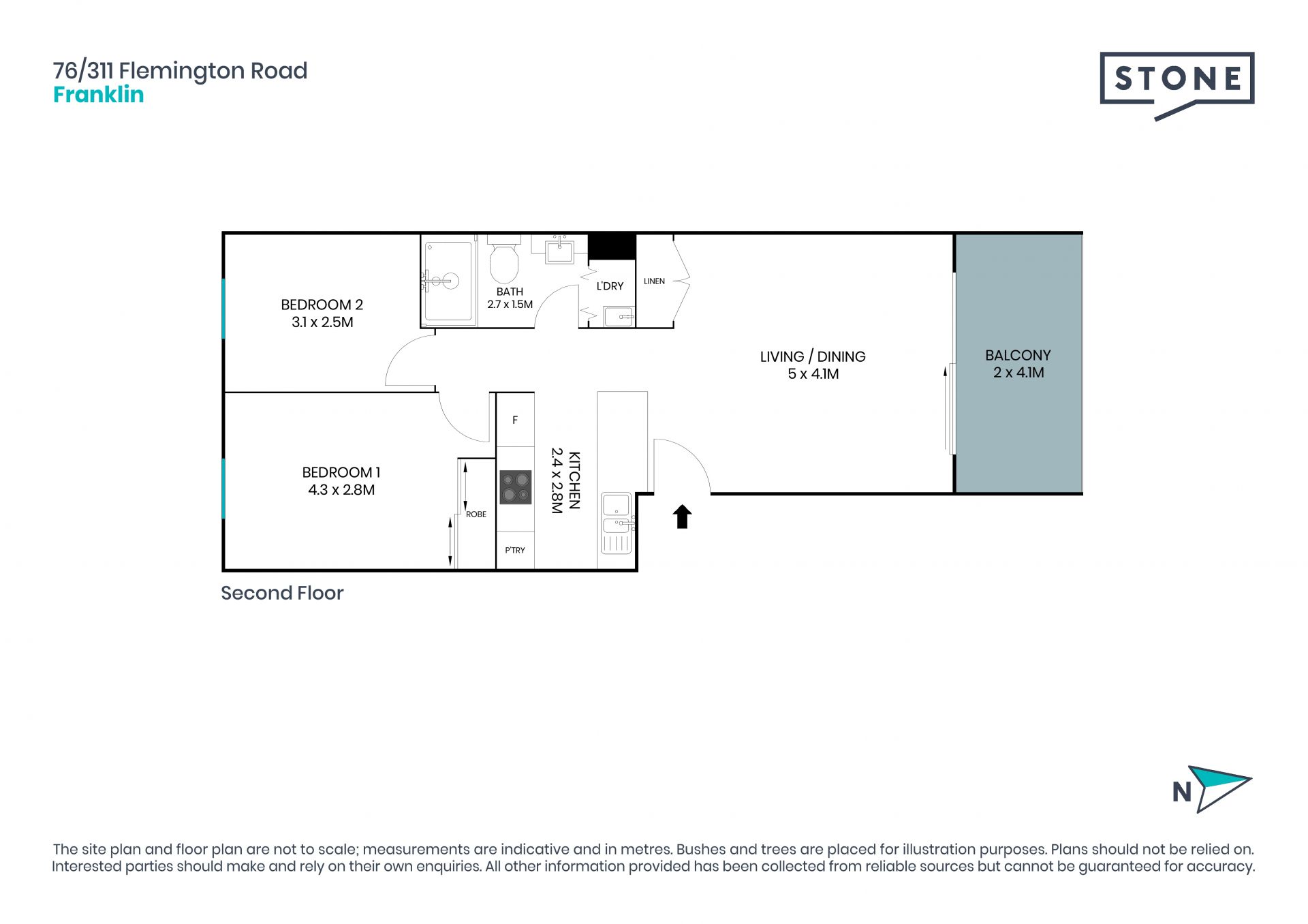 Sun-drenched north-facing apartment in Franklin