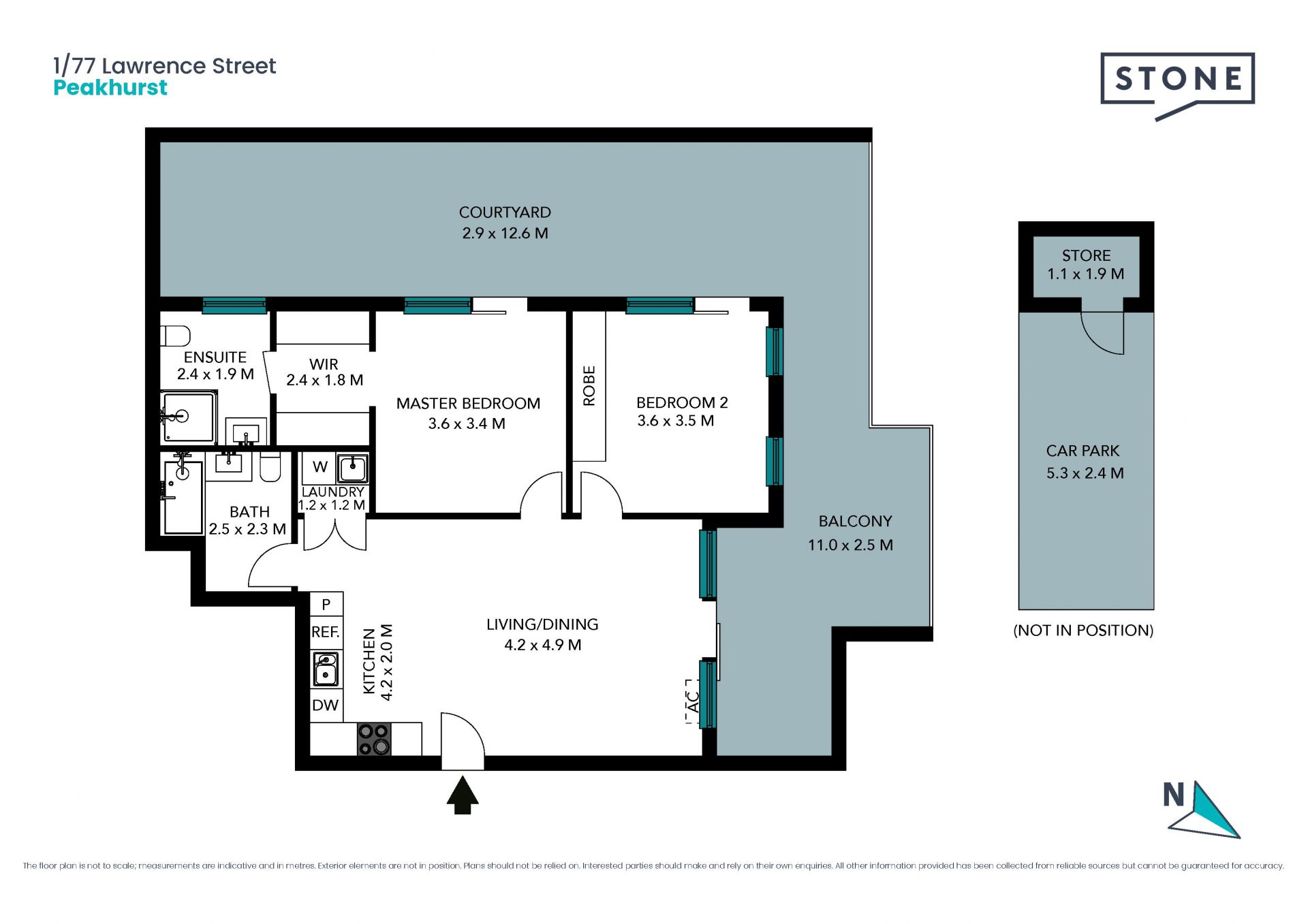 Light and airy ground floor abode with private courtyard
