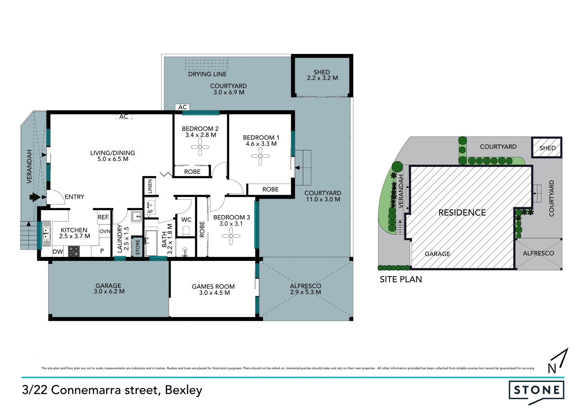 Modern villa with sunny courtyard and space to grow