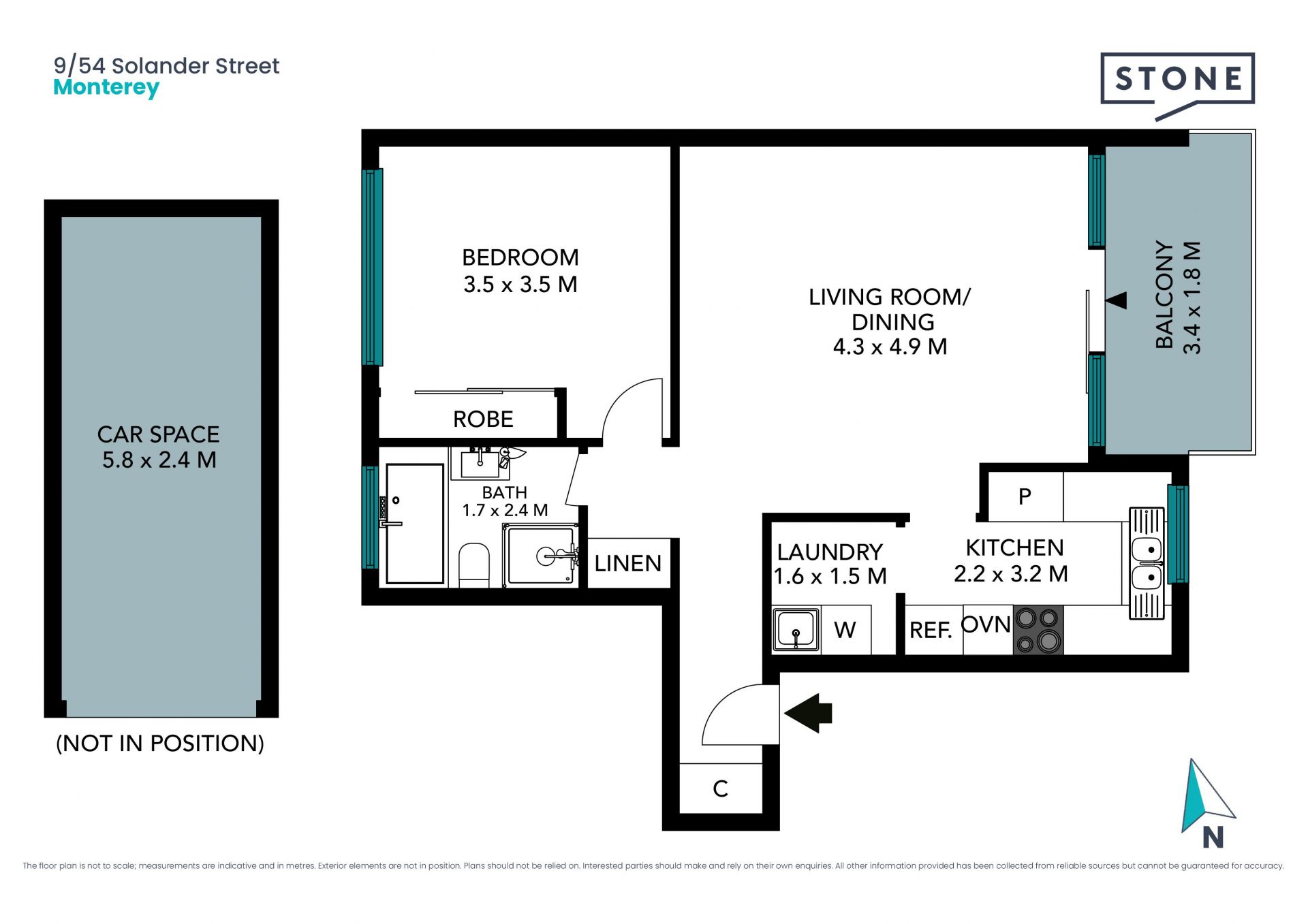 Beachside one-bedder with balcony and parking