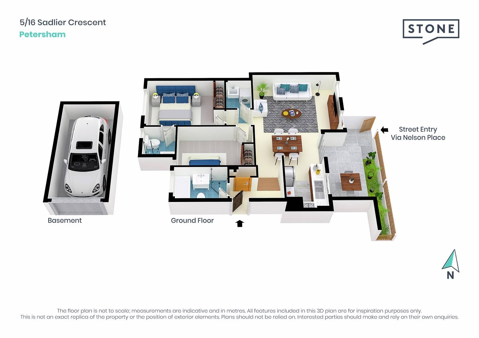 Updated courtyard apartment offers easy private living
