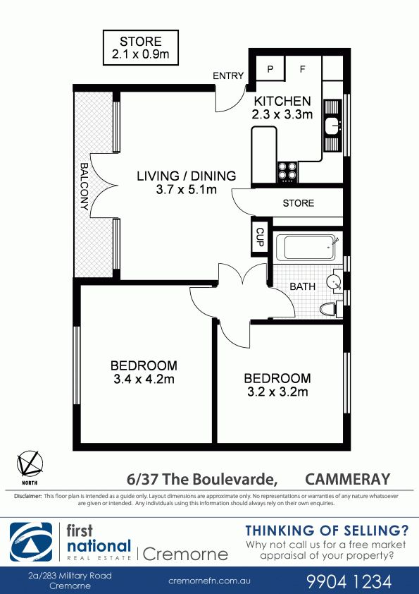 North East Facing - 2 bedroom Apartment