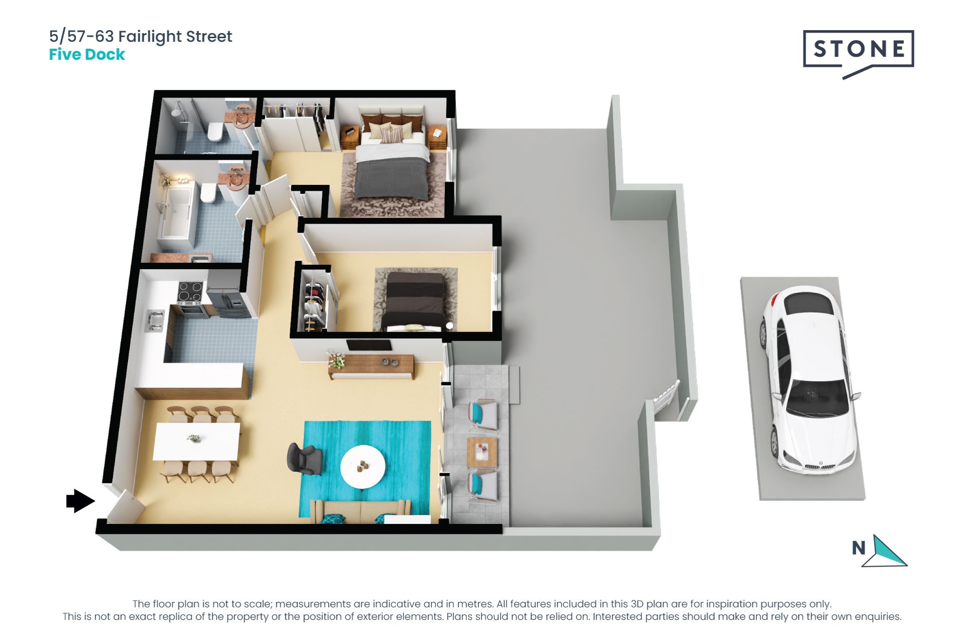 Spacious and beautifully appointed courtyard Apartment in the heart of Five Dock