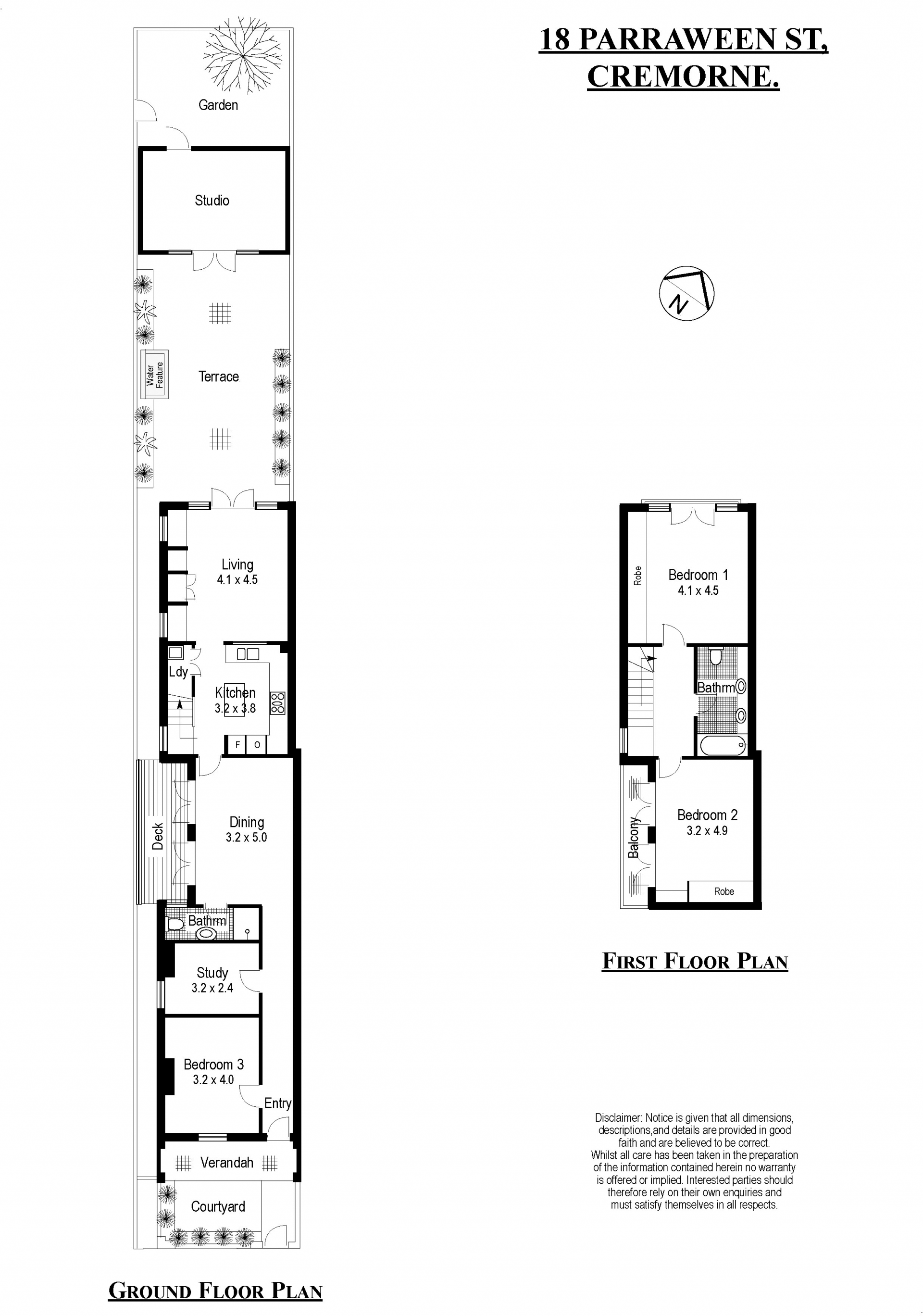 Stylish Semi-Detached Home in the Heart of Cremorne with Separate Studio