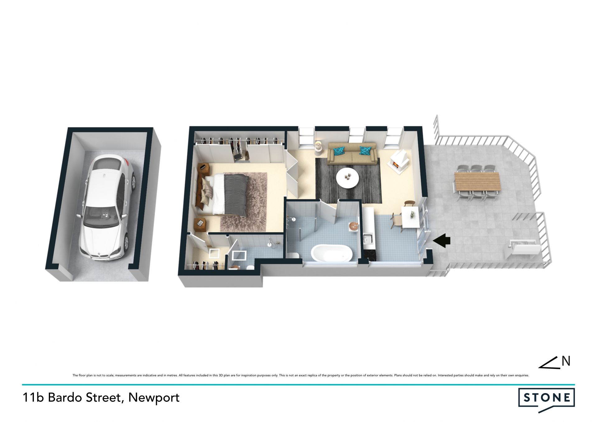 Garden apartment in park side setting