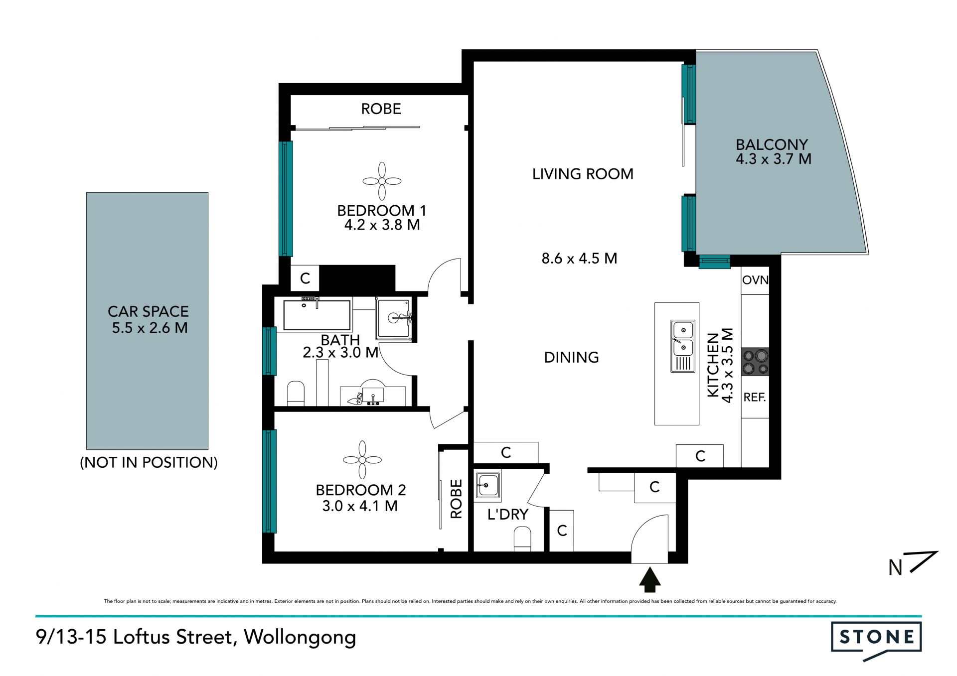 Modern apartment in a walk-to-everywhere address