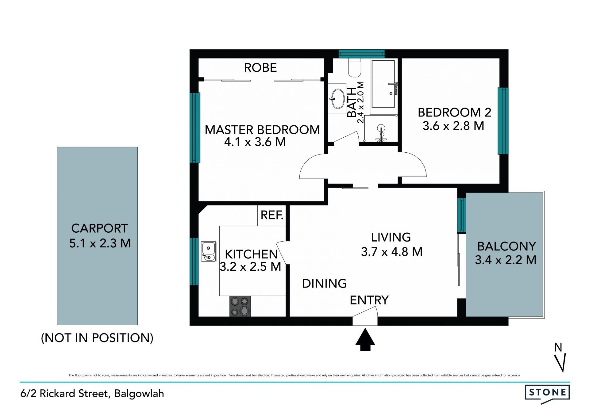 Updated apartment in central location