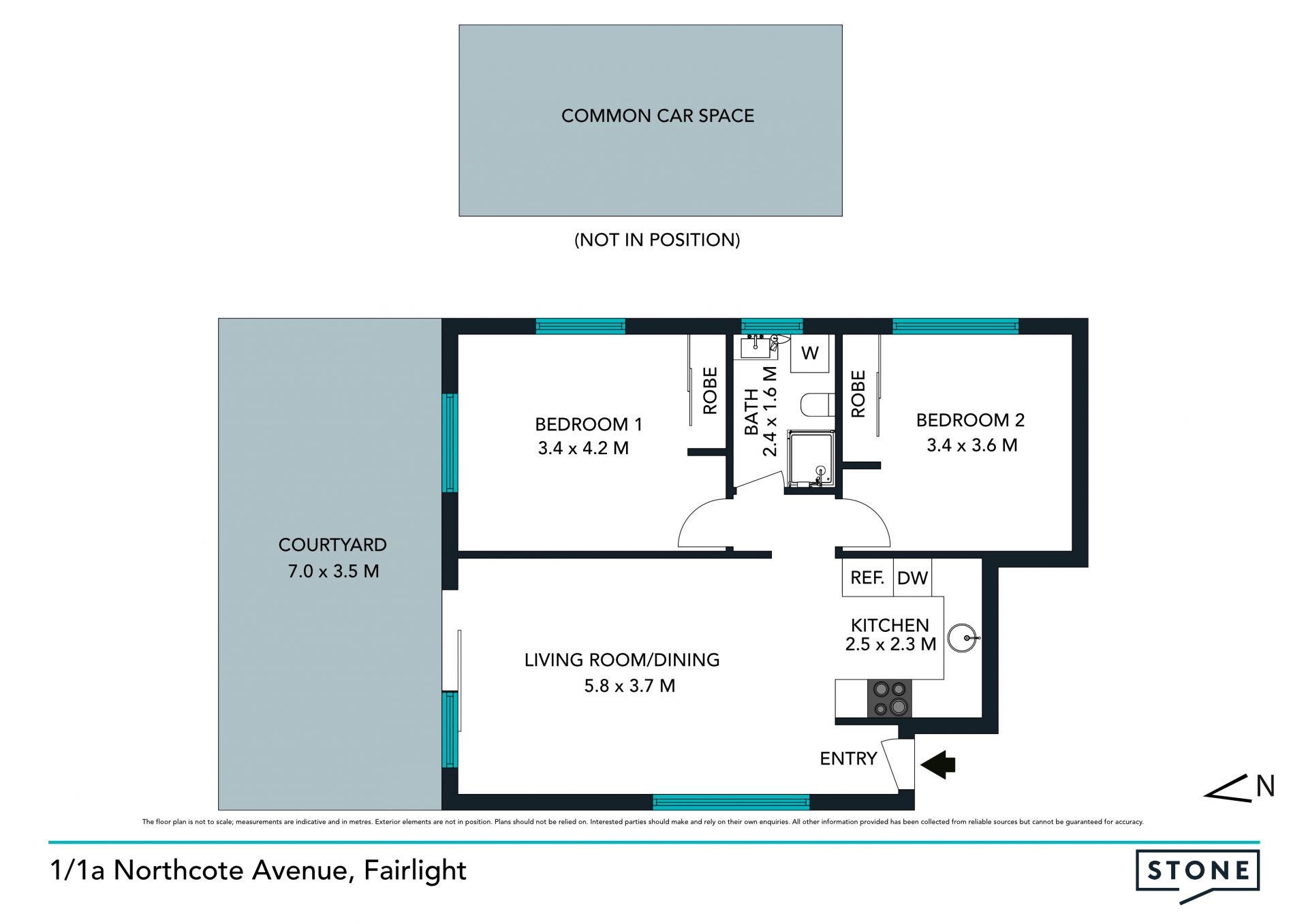 Renovated apartment with courtyard