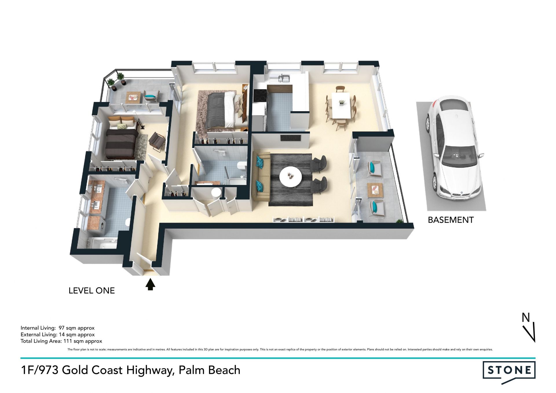 Fresh beachside apartment of absolute convenience