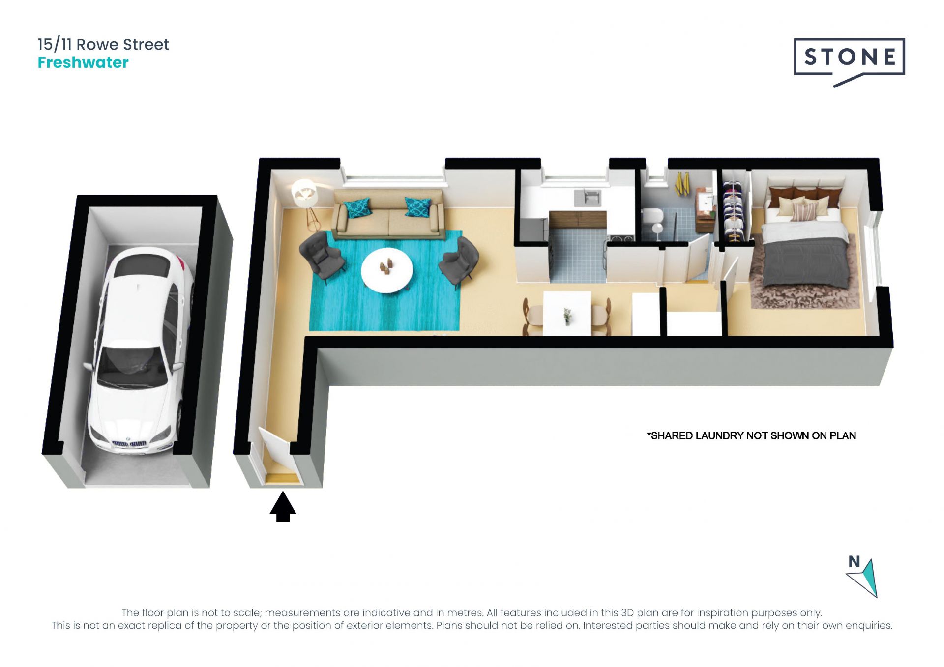 Oversized top floor apartment in a prime location
