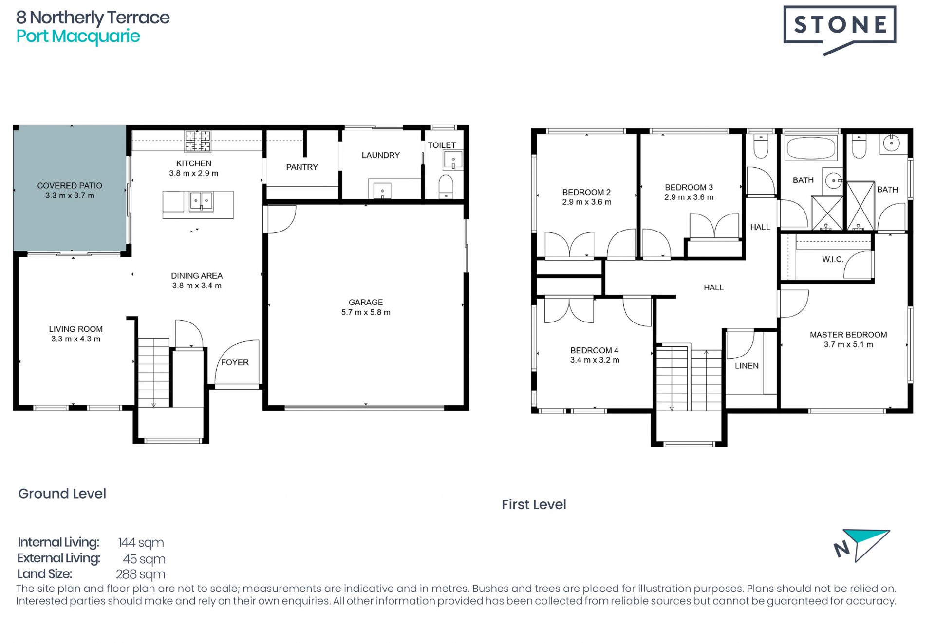 Contemporary two-level home in commanding hilltop position.