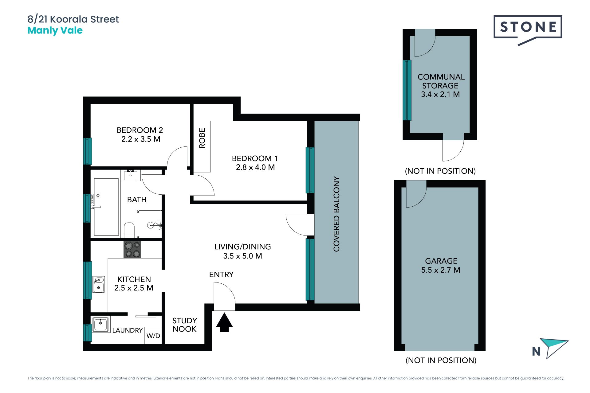 Stylish north facing apartment in a prime location