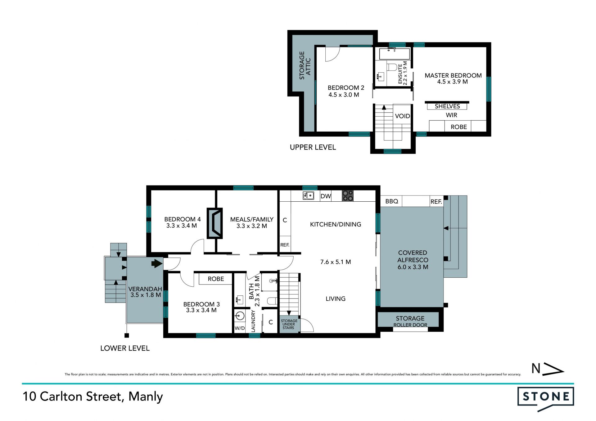 North facing, free standing home in prime beachside location