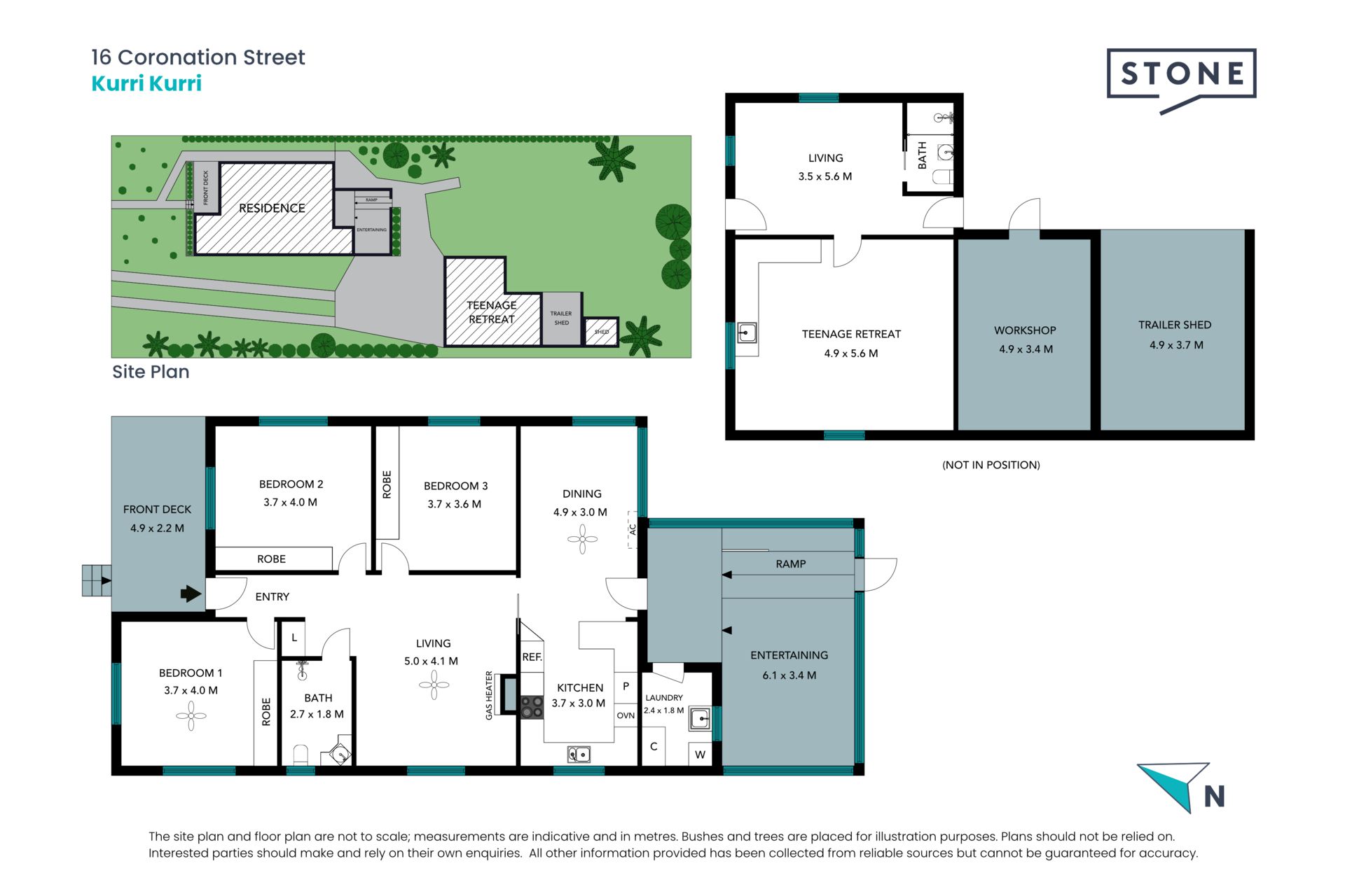 An impeccable approx. 977sqm with 3 bed home and teen retreat