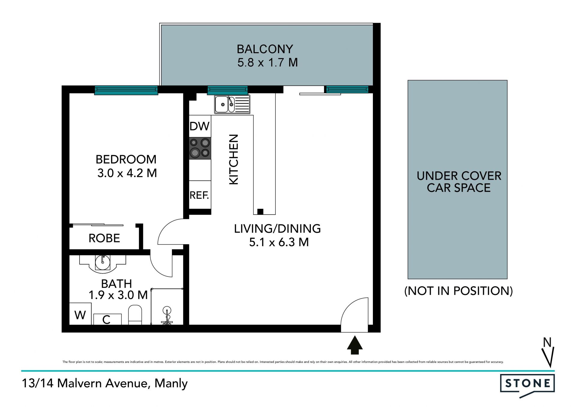 Oversized one bedroom entertainer by the beach