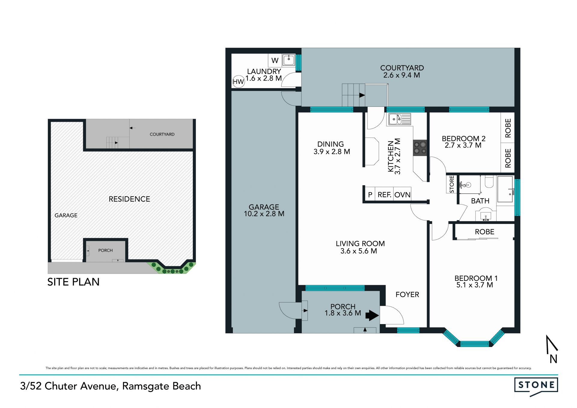 Modern villa 600 metres from the beach
