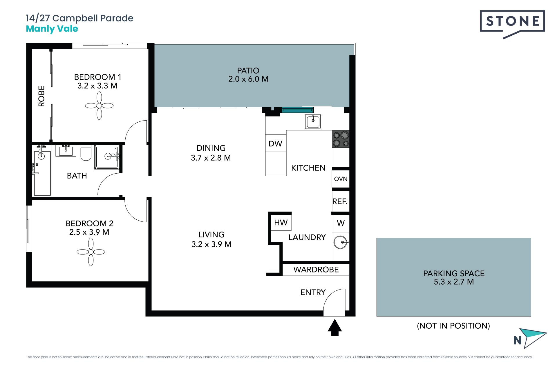 Quiet, modern apartment in sought-after lifestyle setting
