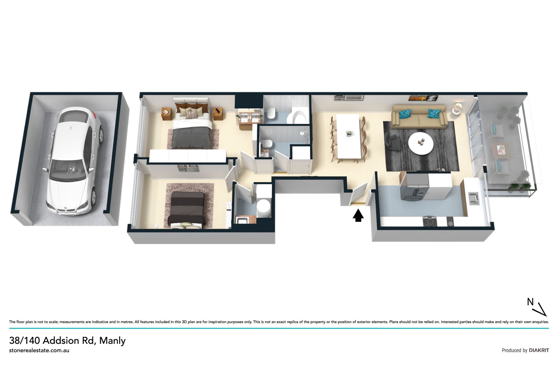 Luxury top floor apartment with panoramic views